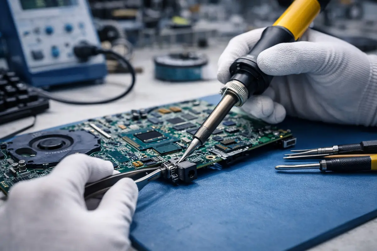 Reparación de conector de carga DC Jack